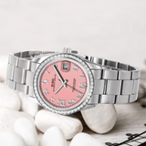 BUREI Luxury Automatic Watch 36mm, Fashion Waterproof Mechanical Watch, Adjustable Stainless Steel Two Tone Strap