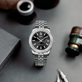 BUREI Men's Luxury Automatic Watch Fashion Waterproof Mechanical Watch, Adjustable Stainless Steel Two Tone Strap,Gift for Men