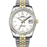 BUREI Men's Luxury Automatic Watch Fashion Waterproof Mechanical Watch, Adjustable Stainless Steel Two Tone Strap,Gift for Men