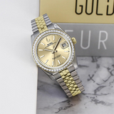 BUREI Men's Luxury Automatic Watch Fashion Waterproof Mechanical Watch, Adjustable Stainless Steel Two Tone Strap,Gift for Men