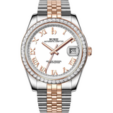 BUREI Men's Luxury Automatic Watch Fashion Waterproof Mechanical Watch, Adjustable Stainless Steel Two Tone Strap,Gift for Men