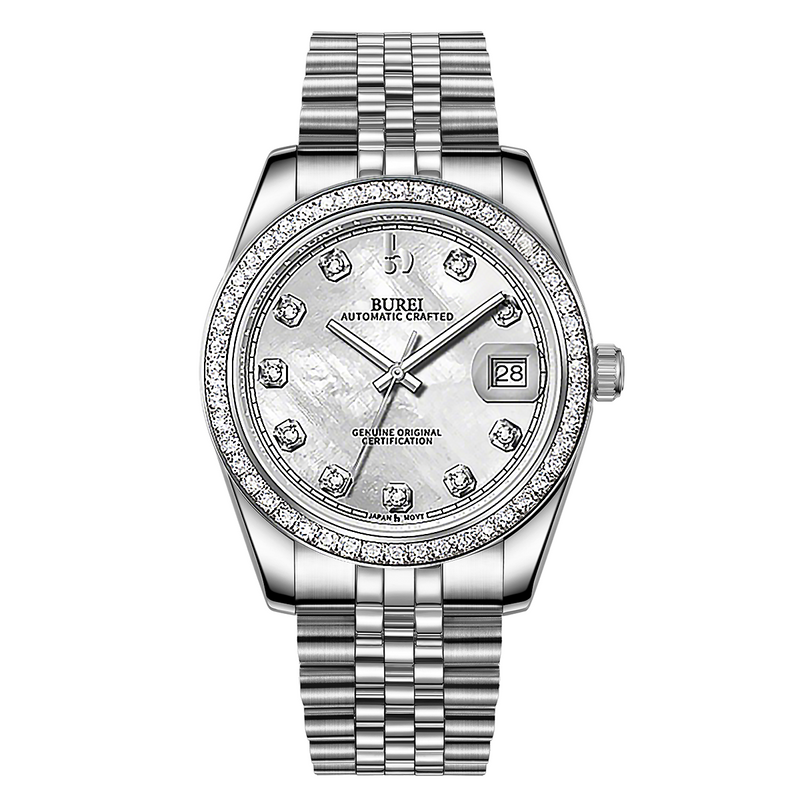 BUREI Men's Luxury Automatic Watch Fashion Waterproof Mechanical Watch, Adjustable Stainless Steel Two Tone Strap,Gift for Men