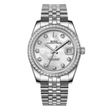 BUREI Men's Luxury Automatic Watch Fashion Waterproof Mechanical Watch, Adjustable Stainless Steel Two Tone Strap,Gift for Men