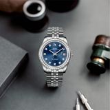 BUREI Men's Luxury Automatic Watch Fashion Waterproof Mechanical Watch, Adjustable Stainless Steel Two Tone Strap,Gift for Men