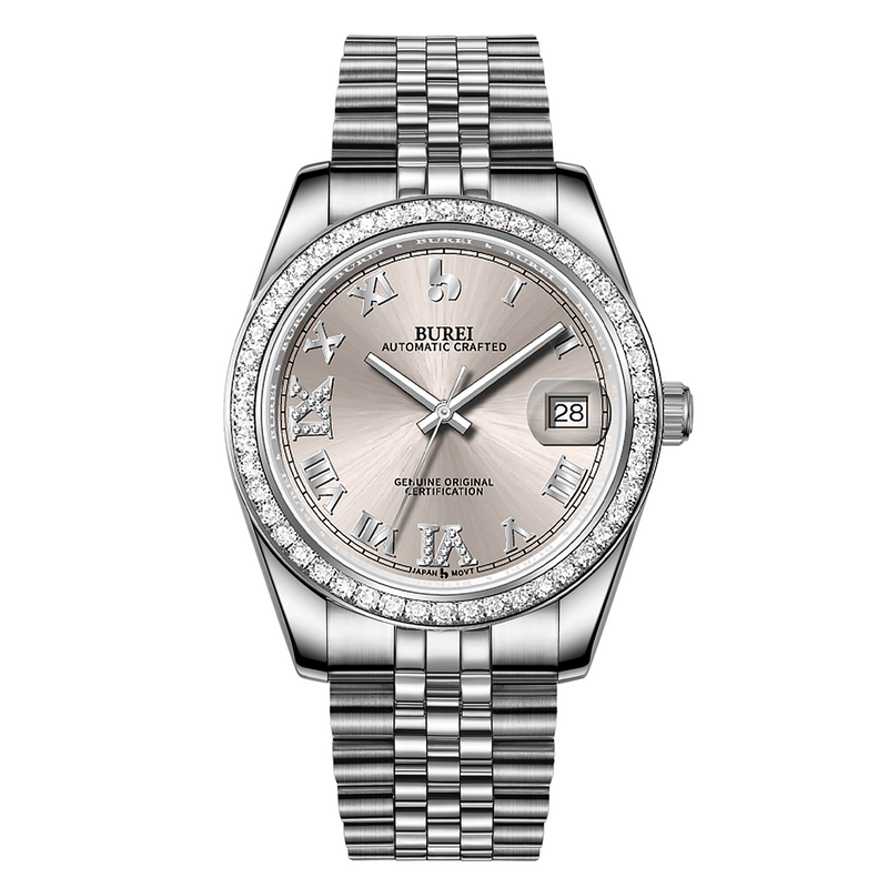 BUREI Men's Luxury Automatic Watch Fashion Waterproof Mechanical Watch, Adjustable Stainless Steel Two Tone Strap,Gift for Men