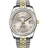 BUREI Men's Luxury Automatic Watch Fashion Waterproof Mechanical Watch, Adjustable Stainless Steel Two Tone Strap,Gift for Men