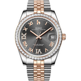 BUREI Men's Luxury Automatic Watch Fashion Waterproof Mechanical Watch, Adjustable Stainless Steel Two Tone Strap,Gift for Men
