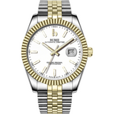 BUREI Men's Luxury Automatic Watch Fashion Waterproof Mechanical Watch, Adjustable Stainless Steel Two Tone Strap,Gift for Men
