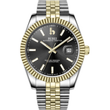 BUREI Men's Luxury Automatic Watch Fashion Waterproof Mechanical Watch, Adjustable Stainless Steel Two Tone Strap,Gift for Men
