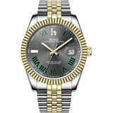 BUREI Men's Luxury Automatic Watch Fashion Waterproof Mechanical Watch, Adjustable Stainless Steel Two Tone Strap,Gift for Men