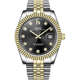 BUREI Men's Luxury Automatic Watch Fashion Waterproof Mechanical Watch, Adjustable Stainless Steel Two Tone Strap,Gift for Men