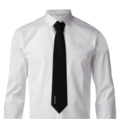 BUREI Black Elegant Men'S Necktie For Wedding And Business,Soft Comfortable Satin Tie,Durable Fabric,Thoughtful Gift For Any Occasio