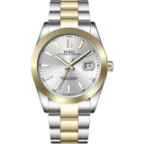 BUREI Men's Luxury Automatic Watch Fashion Waterproof Mechanical Watch, Adjustable Stainless Steel Two Tone Strap,Gift for Men