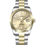 BUREI Men's Luxury Automatic Watch Fashion Waterproof Mechanical Watch, Adjustable Stainless Steel Two Tone Strap,Gift for Men
