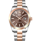 BUREI Men's Luxury Automatic Watch Fashion Waterproof Mechanical Watch, Adjustable Stainless Steel Two Tone Strap,Gift for Men