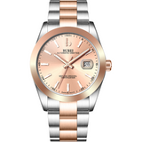 BUREI Men's Luxury Automatic Watch Fashion Waterproof Mechanical Watch, Adjustable Stainless Steel Two Tone Strap,Gift for Men