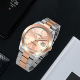 BUREI Men's Luxury Automatic Watch Fashion Waterproof Mechanical Watch, Adjustable Stainless Steel Two Tone Strap,Gift for Men