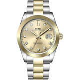 BUREI Men's Luxury Automatic Watch Fashion Waterproof Mechanical Watch, Adjustable Stainless Steel Two Tone Strap,Gift for Men