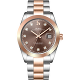 BUREI Men's Luxury Automatic Watch Fashion Waterproof Mechanical Watch, Adjustable Stainless Steel Two Tone Strap,Gift for Men