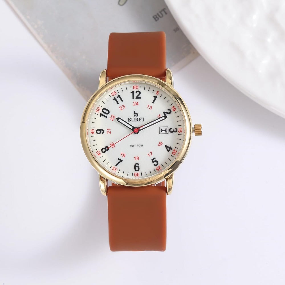 BUREI Nurse Wrist Watch for Nurse Medical Professionals Students Women Men, Waterproof 12/24 Hour Military Time Luminouse Easy Read Dial,Colorful Silicone Band