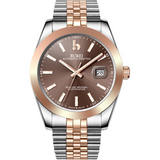 BUREI Men's Luxury Automatic Watch Fashion Waterproof Mechanical Watch, Adjustable Stainless Steel Two Tone Strap,Gift for Men