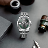 BUREI Men's Luxury Automatic Watch Fashion Waterproof Mechanical Watch, Adjustable Stainless Steel Two Tone Strap,Gift for Men