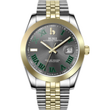 BUREI Men's Luxury Automatic Watch Fashion Waterproof Mechanical Watch, Adjustable Stainless Steel Two Tone Strap,Gift for Men
