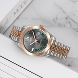 BUREI Men's Luxury Automatic Watch Fashion Waterproof Mechanical Watch, Adjustable Stainless Steel Two Tone Strap,Gift for Men