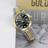 BUREI Men's Luxury Automatic Watch Fashion Waterproof Mechanical Watch, Adjustable Stainless Steel Two Tone Strap,Gift for Men