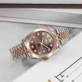 BUREI Men's Luxury Automatic Watch Fashion Waterproof Mechanical Watch, Adjustable Stainless Steel Two Tone Strap,Gift for Men