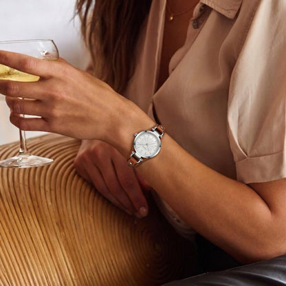 BUREI Vintage Horseshoe Leather Watch