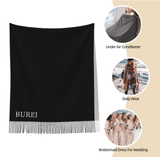 BUREI Women Pashmina Scarf,Evening Wedding Party Shawl Accessories Gift for Bridal