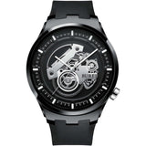 BUREI Men's Casual Silicone Watches - Unisex Waterproof Quartz Watches in Black and White