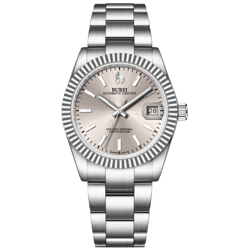 BUREI Men's Luxury Automatic Watch Fashion Waterproof Mechanical Watch, Adjustable Stainless Steel Two Tone Strap,Gift for Men