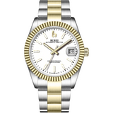 BUREI Men's Luxury Automatic Watch Fashion Waterproof Mechanical Watch, Adjustable Stainless Steel Two Tone Strap,Gift for Men