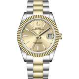 BUREI Men's Luxury Automatic Watch Fashion Waterproof Mechanical Watch, Adjustable Stainless Steel Two Tone Strap,Gift for Men