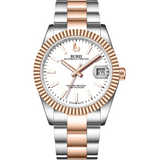 BUREI Men's Luxury Automatic Watch Fashion Waterproof Mechanical Watch, Adjustable Stainless Steel Two Tone Strap,Gift for Men
