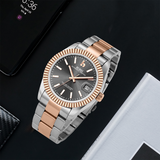 BUREI Men's Luxury Automatic Watch Fashion Waterproof Mechanical Watch, Adjustable Stainless Steel Two Tone Strap,Gift for Men