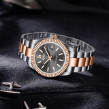 BUREI Men's Luxury Automatic Watch Fashion Waterproof Mechanical Watch, Adjustable Stainless Steel Two Tone Strap,Gift for Men