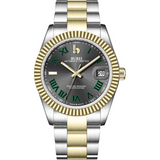 BUREI Men's Luxury Automatic Watch Fashion Waterproof Mechanical Watch, Adjustable Stainless Steel Two Tone Strap,Gift for Men