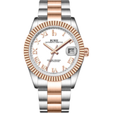 BUREI Men's Luxury Automatic Watch Fashion Waterproof Mechanical Watch, Adjustable Stainless Steel Two Tone Strap,Gift for Men