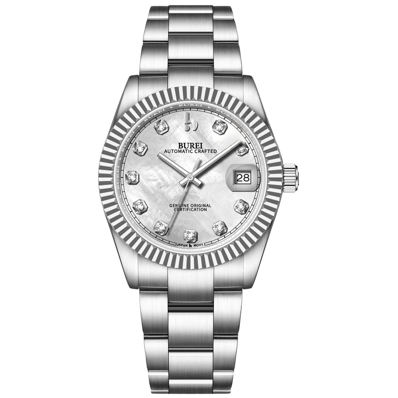 BUREI Men's Luxury Automatic Watch Fashion Waterproof Mechanical Watch, Adjustable Stainless Steel Two Tone Strap,Gift for Men