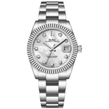 BUREI Men's Luxury Automatic Watch Fashion Waterproof Mechanical Watch, Adjustable Stainless Steel Two Tone Strap,Gift for Men