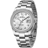 BUREI Men's Luxury Automatic Watch Fashion Waterproof Mechanical Watch, Adjustable Stainless Steel Two Tone Strap,Gift for Men
