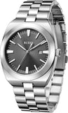 BUREI Stainless Steel Men's Watch Classic 41mm Quartz Watch for Men Analog Wrist Watch with Date