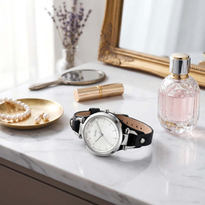 BUREI Vintage Horseshoe Leather Watch