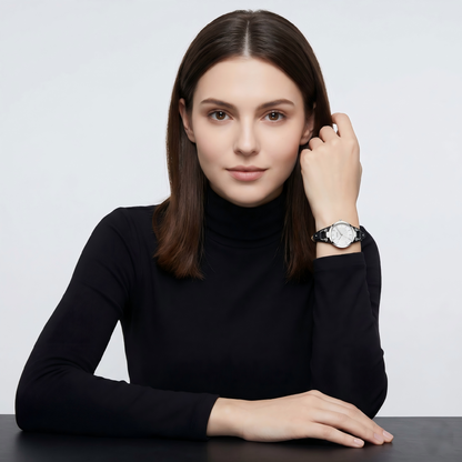 BUREI Vintage Horseshoe Leather Watch