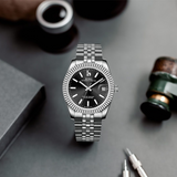 BUREI Men's Luxury Automatic Watch Fashion Waterproof Mechanical Watch, Adjustable Stainless Steel Two Tone Strap,Gift for Men