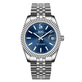 BUREI  Luxury Automatic Watch 36mm, Fashion Waterproof Mechanical Watch, Adjustable Stainless Steel Two Tone Strap