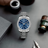 BUREI Men's Luxury Automatic Watch Fashion Waterproof Mechanical Watch, Adjustable Stainless Steel Two Tone Strap,Gift for Men